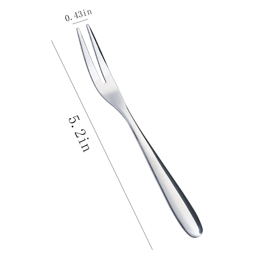 10-Pack Mini Stainless Steel Dessert Forks - Perfect for Fruit, Cocktails, Salad, Cake Tasting - Ideal for Parties, Home, Restaurants & Catering Events