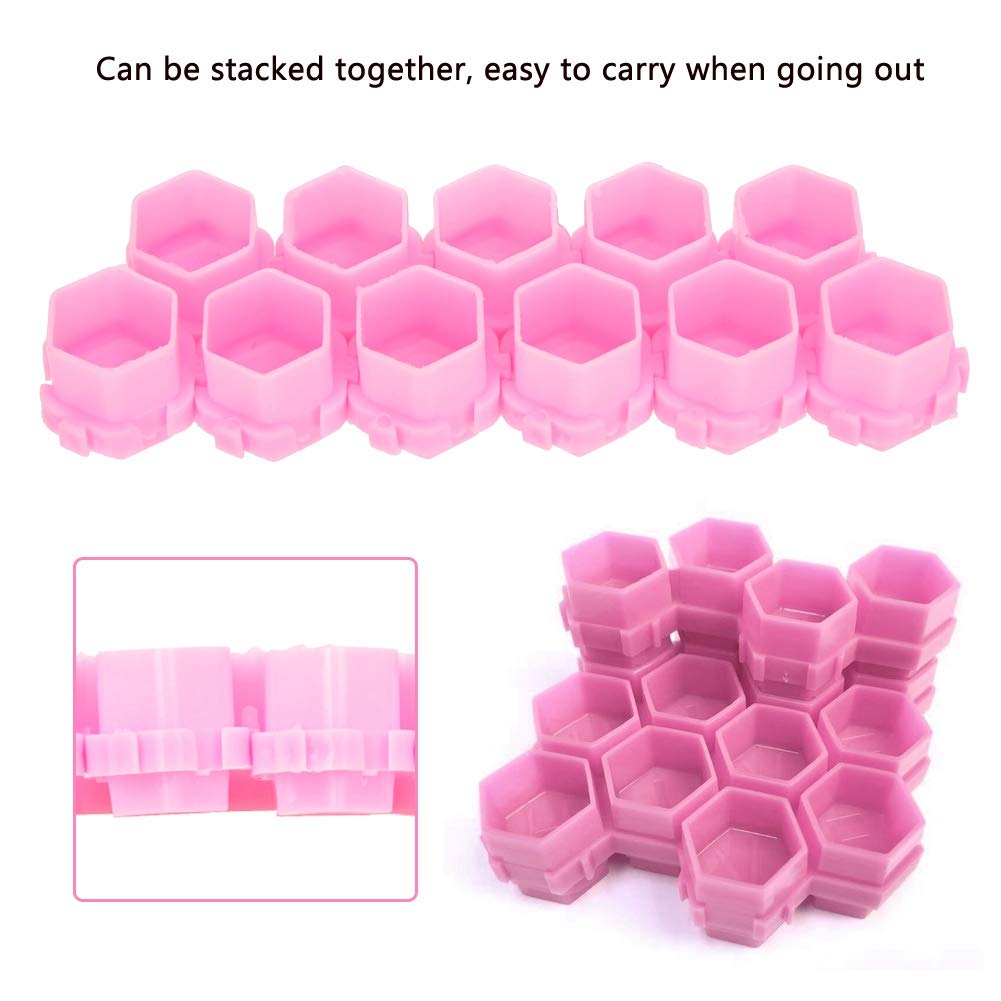 200pcs Honeycomb Tattoo Ink Cups - Permanent Pigment Makeup Tool for Eyebrows & Body Art | Durable Ink Holder Containers for Professional Tattoo Artists & Cosmetic Use | Perfect for Eyebrow Microblading, Permanent Makeup & Tattoo Studios