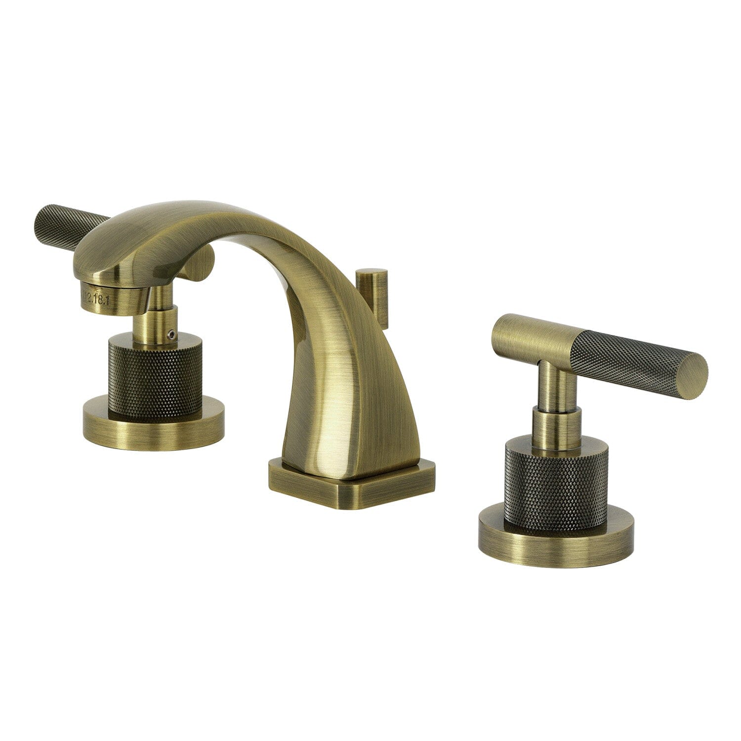 Premium 3-Hole Widespread Bathroom Faucet with Knurled Handles & Brass Pop-Up Drain - Deck Mount Two Handle Sink Faucet for Modern Vanities and Bathroom Renovations