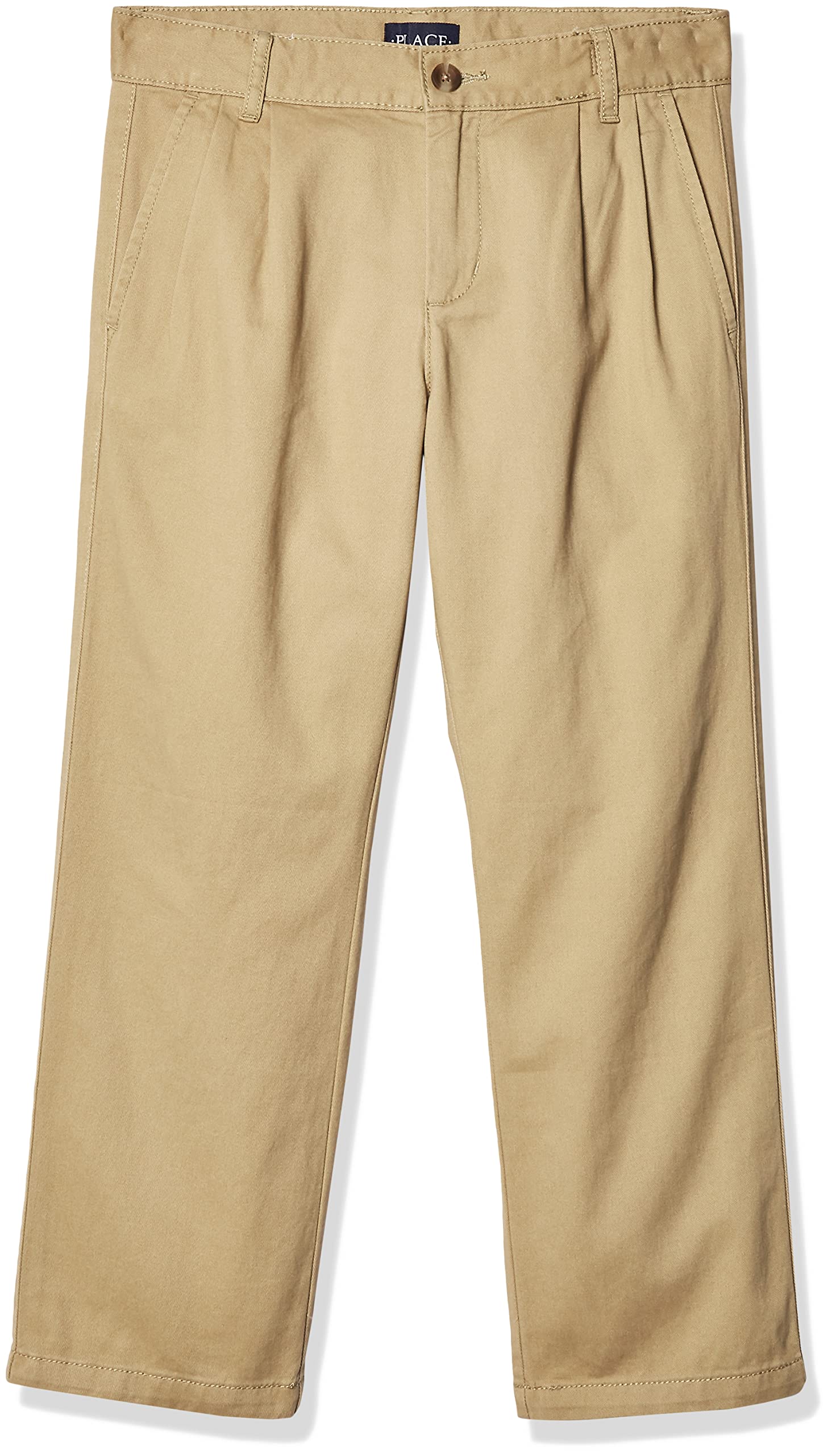 The Children's Place Boys' Uniform Pleated Chino Pants - Classic School Uniform Pants for Kids | Comfortable & Durable for Everyday Wear | Perfect for School, Church & Formal Occasions