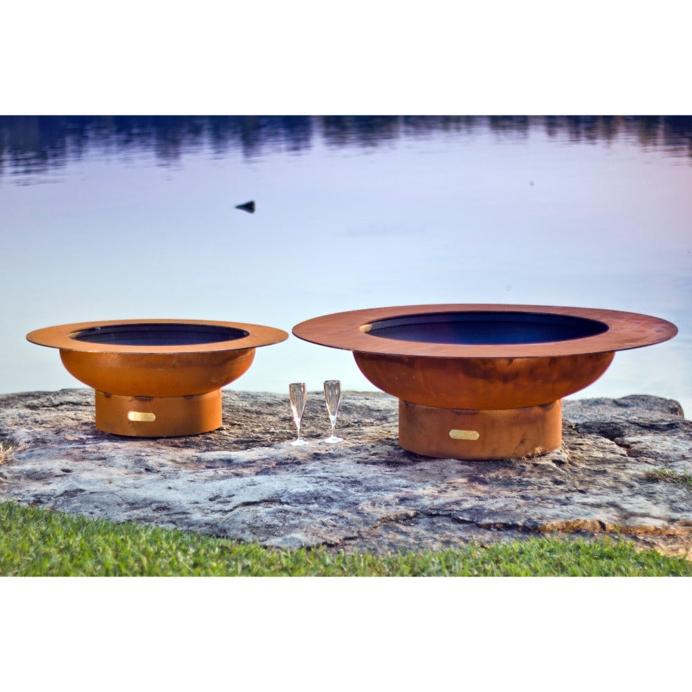Handcrafted 54-Inch Carbon Steel Fire Pit - Fire Pit Art Magnum (MAG) for Outdoor Gatherings, Backyard Campfires & Patio Decor