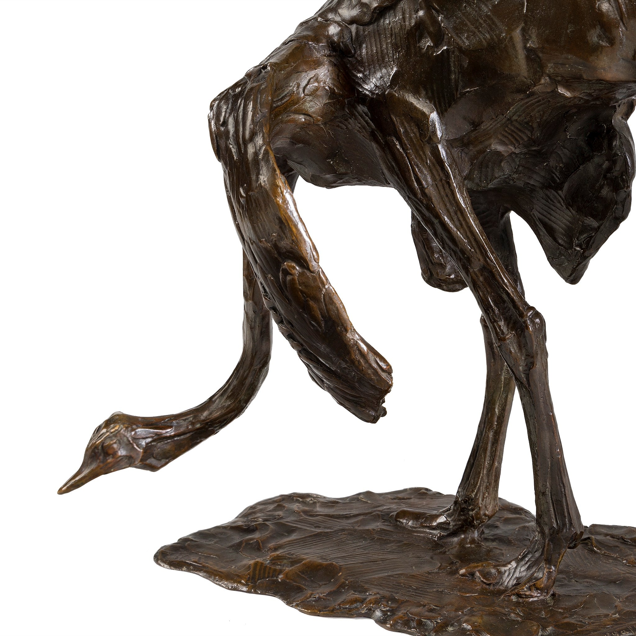 Rembrandt Bugatti Ostrich Lowering Head Bronze Sculpture - Authentic Art Deco Statue for Home Decor, Office Display & Luxury Gift