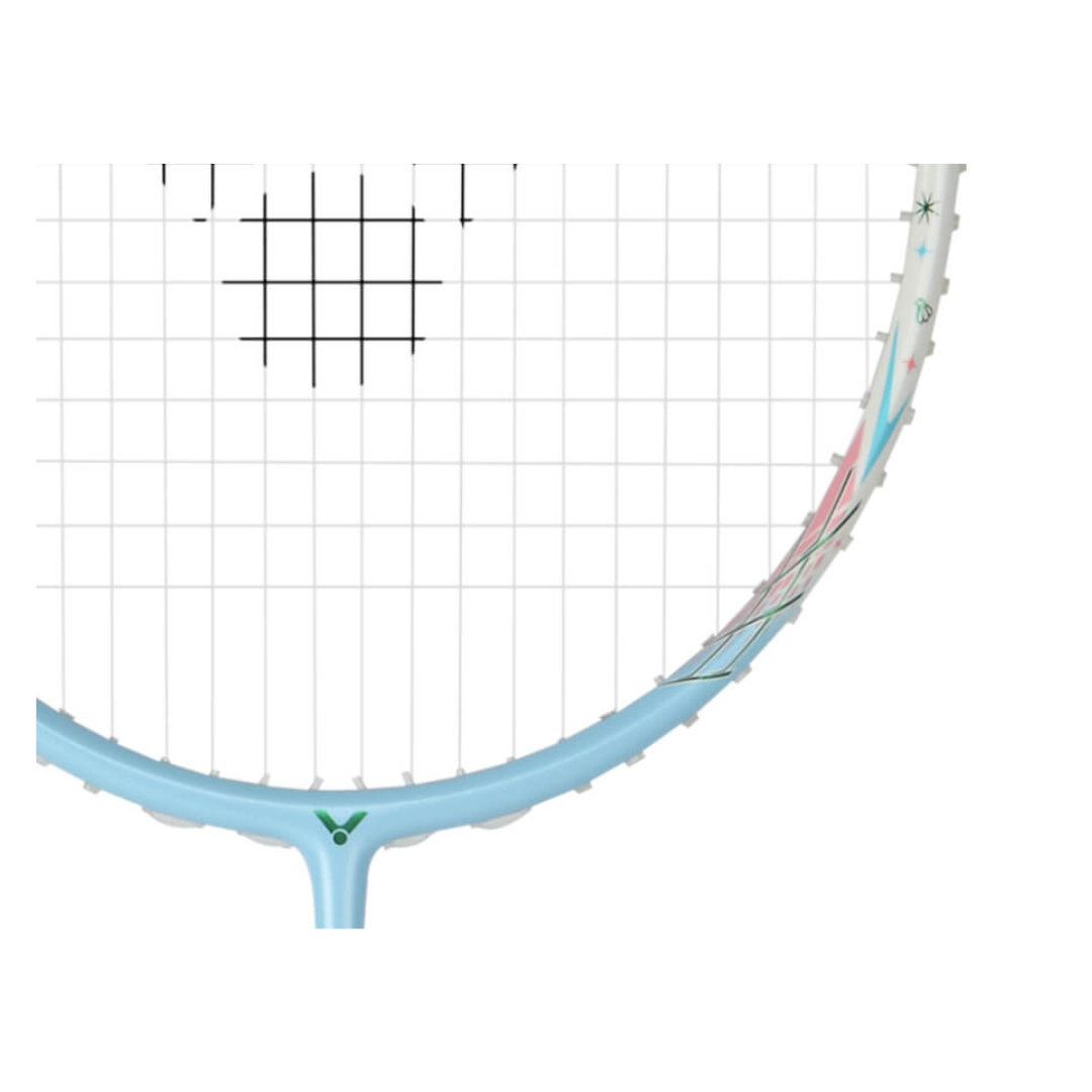 Victor Auraspeed 90F TD Unstrung Badminton Racket - Light Blue | Professional Carbon Fiber Badminton Racket for Speed & Control | Perfect for Singles & Doubles Play, Training & Tournaments