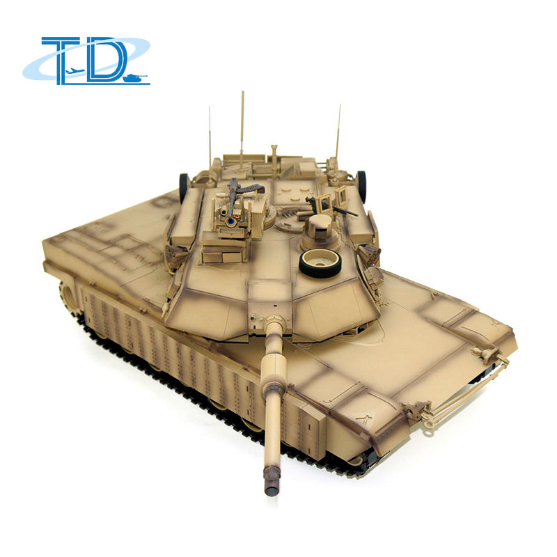 1/16 Tongde RC Infrared Battle Tank M1A2 Abrams BB Shooting with Barrel Recoil - Electric Military Tank Toy for Kids & Adults - US Stock - Perfect for War Games, Collecting & Outdoor Play
