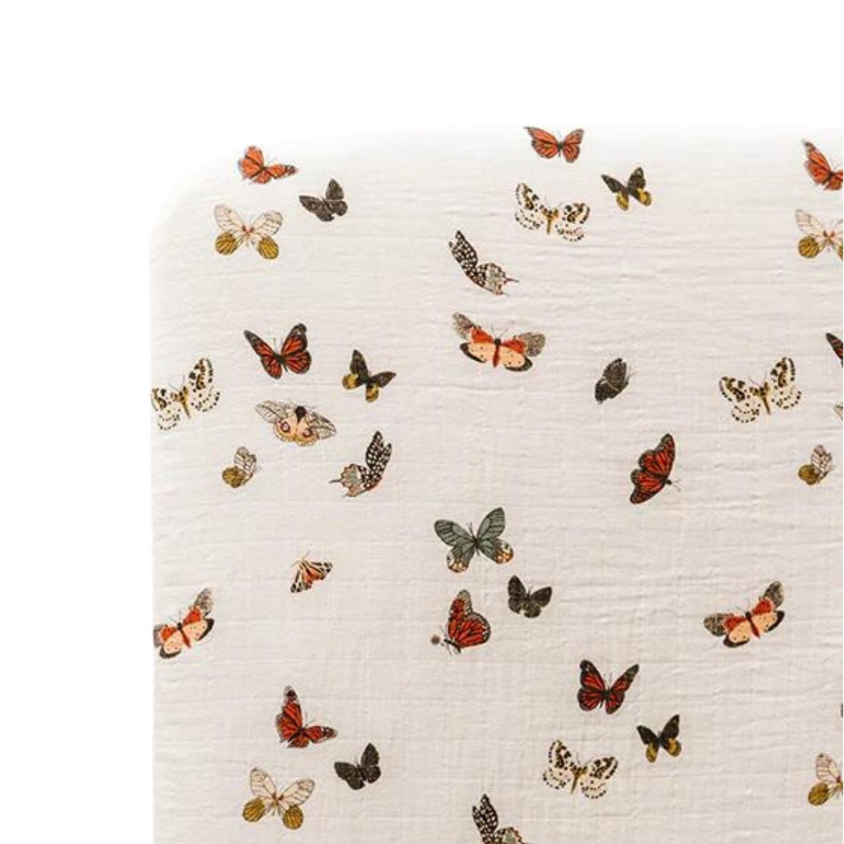 Soft Organic Cotton Muslin Crib Sheet - Breathable Baby Crib Fitted Sheet for Nursery, Toddler & Infant Bed - Perfect for Daycare, Travel & Home Use