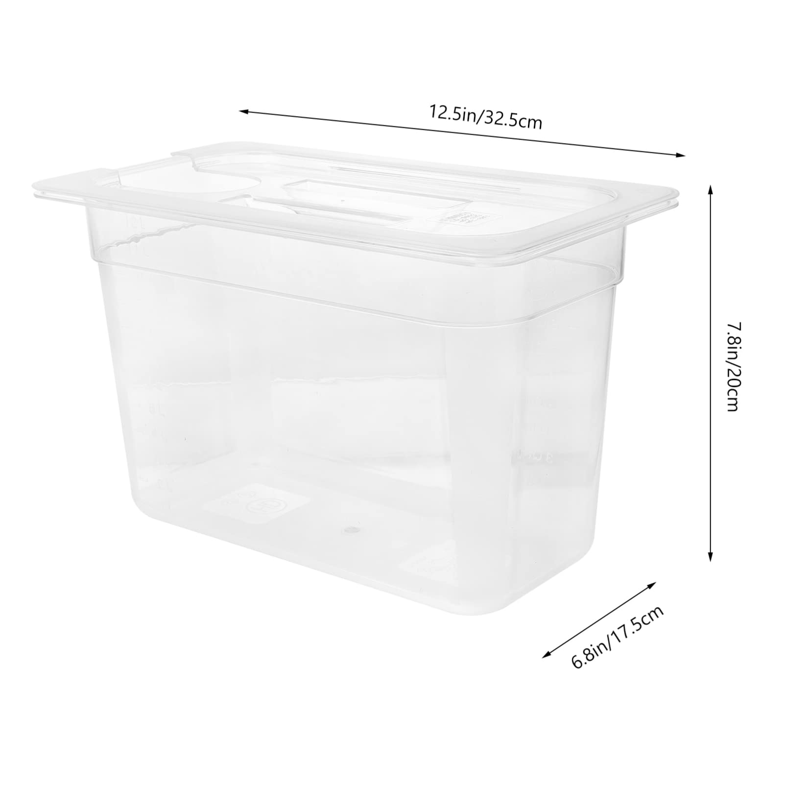 Luxshiny 6L Vacuum Sealer Food Storage Container - Clear Transparent Sous Vide & Slow Cooker Bin for Meal Prep, Leftovers & Kitchen Organization | Airtight Multipurpose Kitchen Storage Solution