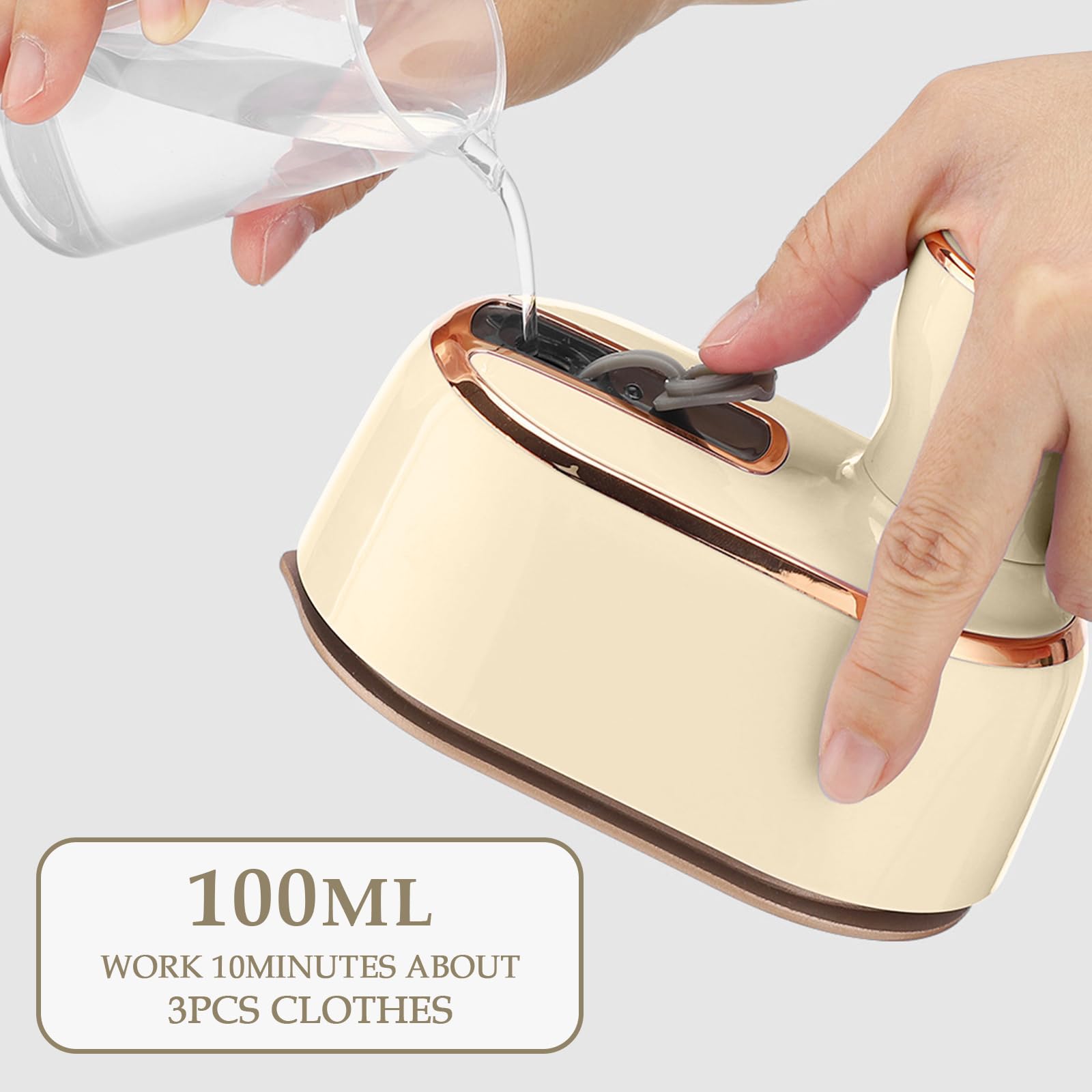 Portable Travel Steamer for Clothes - 1000W 2-in-1 Handheld Garment Steamer & Iron with 360° Rotation, 10-Second Fast Heat-Up, Constant 302°F | Perfect for Wrinkle-Free Clothes at Home, College Dorm, Business Trips & Vacation Packing