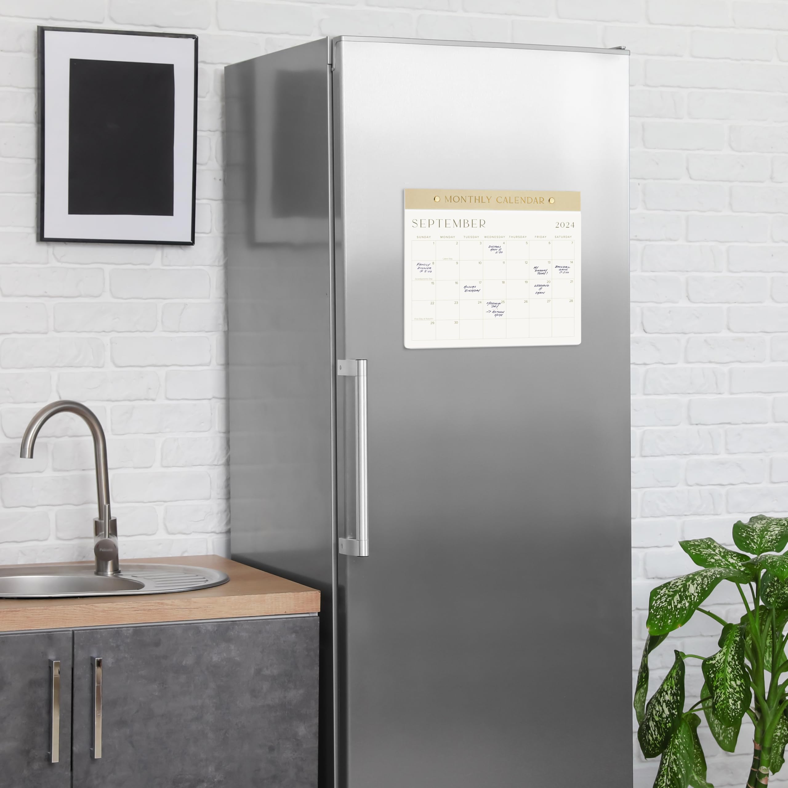 2025 Magnetic Refrigerator Calendar - July 2024 to December 2025 Monthly Planner - Perfect for Kitchen Organization & Family Scheduling | Ideal for Home, Office & Dorm Room Use