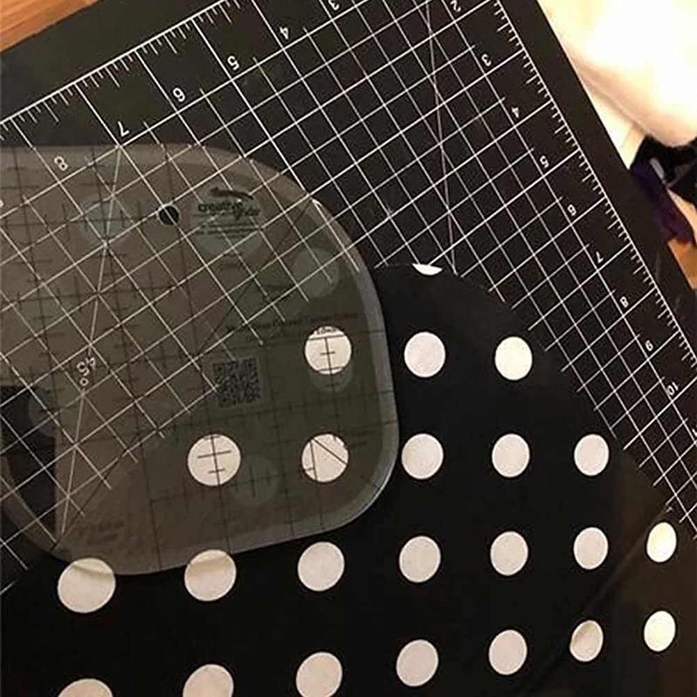 Creative Acrylic Sewing Curved Corner Cutter Quilt Ruler - 6x6 Inch Patchwork Template Tool for DIY Sewing & Quilting Projects - Perfect for Fabric Cutting, Scrapbooking, and Crafting