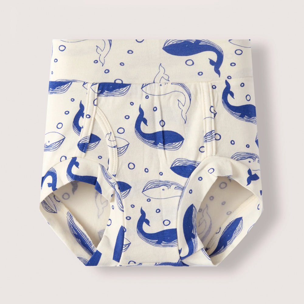 Whale Print Boys Underwear - Soft Cotton Briefs for Kids - Perfect for School, Play & Everyday Comfort