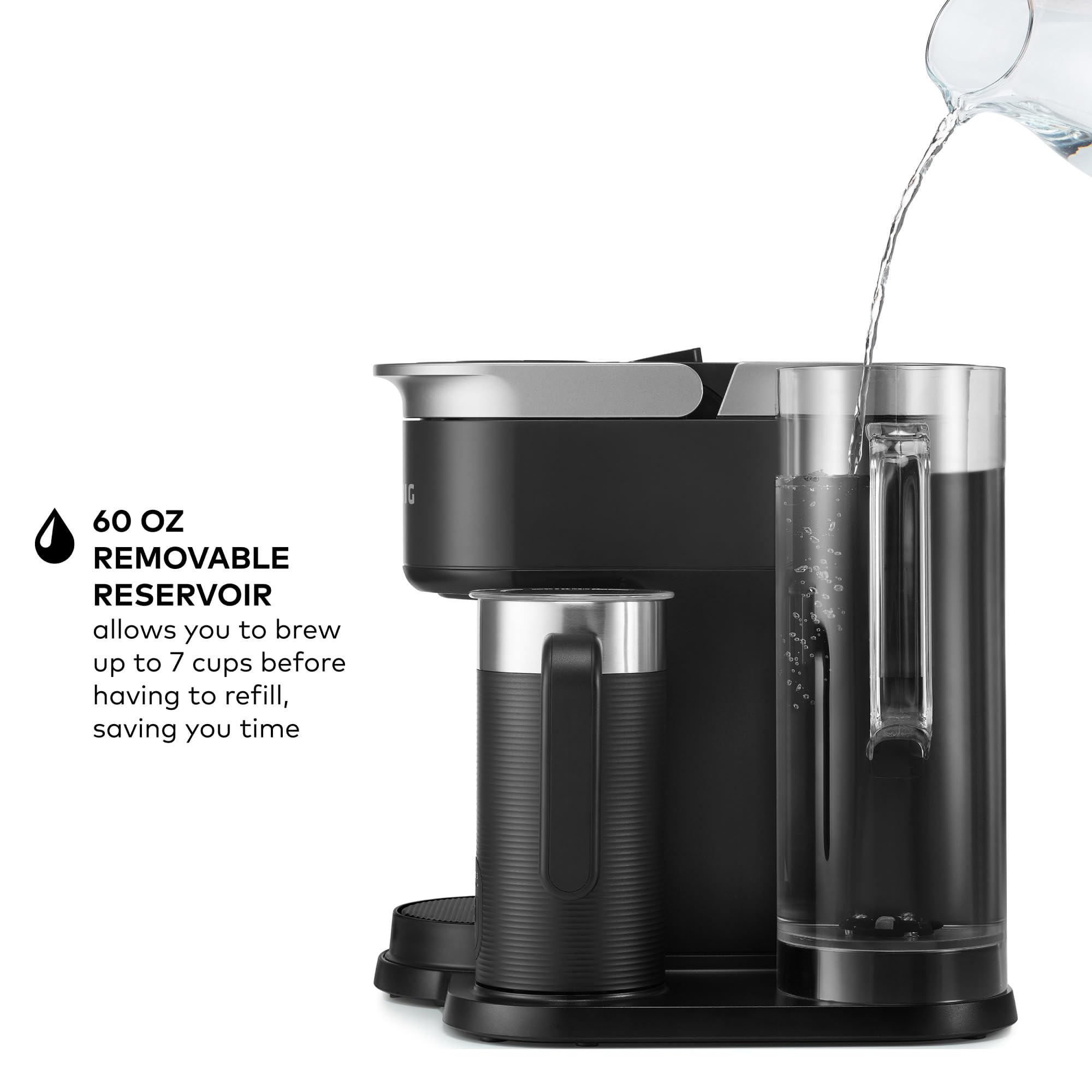 Keurig K-Cafe SMART Single Serve K-Cup Pod Coffee Maker - Latte & Cappuccino Maker, Black | Perfect for Home, Office & Small Spaces | Brews Coffee, Lattes & Iced Drinks