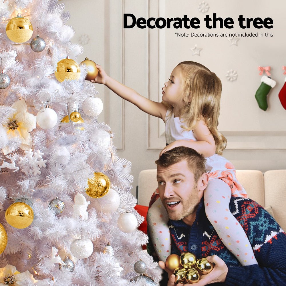 Premium 7ft Christmas Tree with 500 Warm White LED Lights - 1260 Realistic Tips for Home, Office & Holiday Decorations | Perfect for Living Room, Party & Festive Celebrations