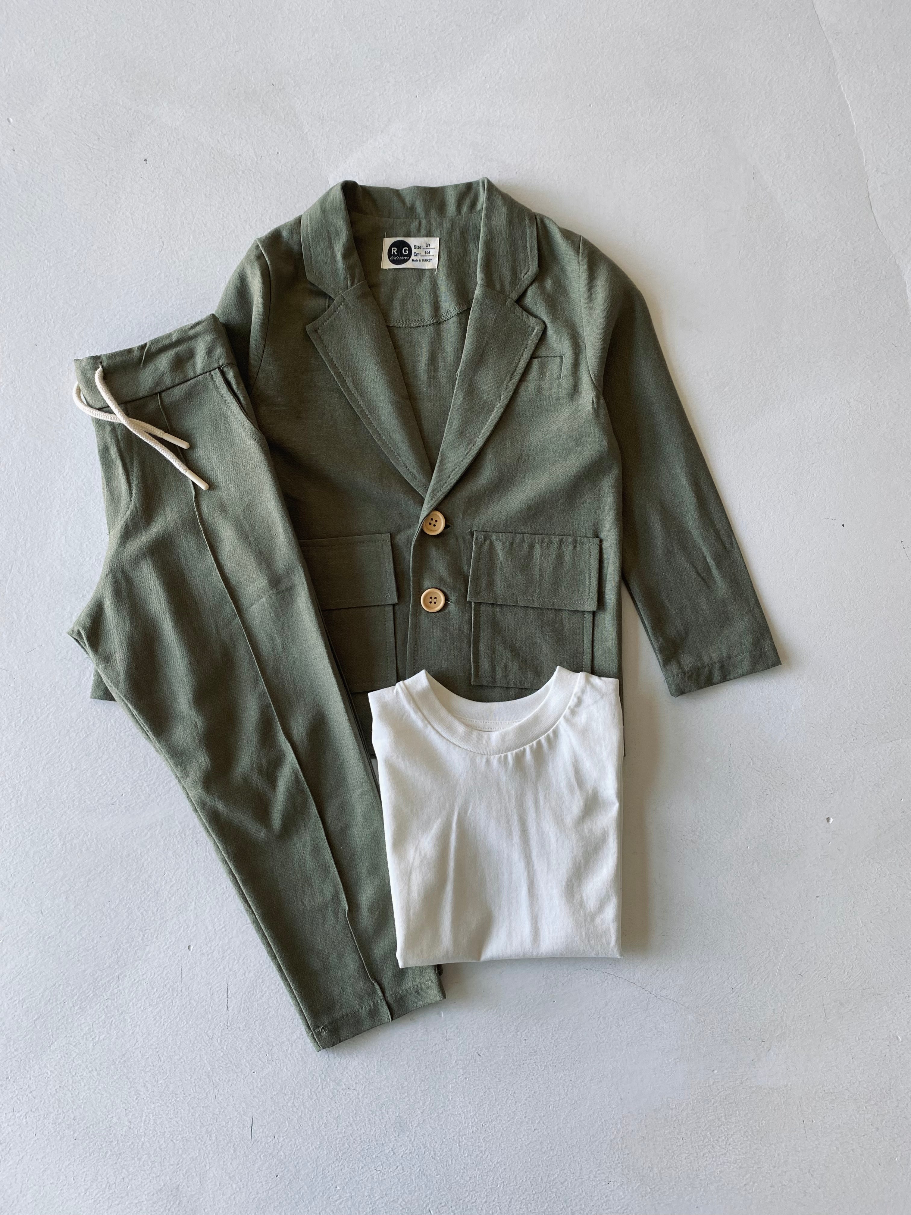 Natural Linen Kids Suit Set - Comfortable & Breathable Outfit for Boys & Girls - Perfect for Summer, Parties, and Special Occasions