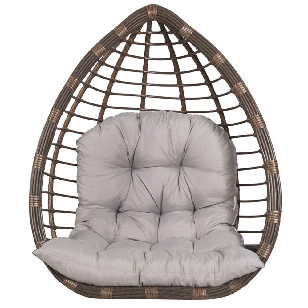 Breathable Polyester Swing Hanging Basket Seat Cushion - Comfortable Hammock Chair Pad & Egg Chair Cushion with Non-Slip Design (Grey) - Perfect for Indoor/Outdoor Porch, Patio, Garden Relaxation and Reading Nook