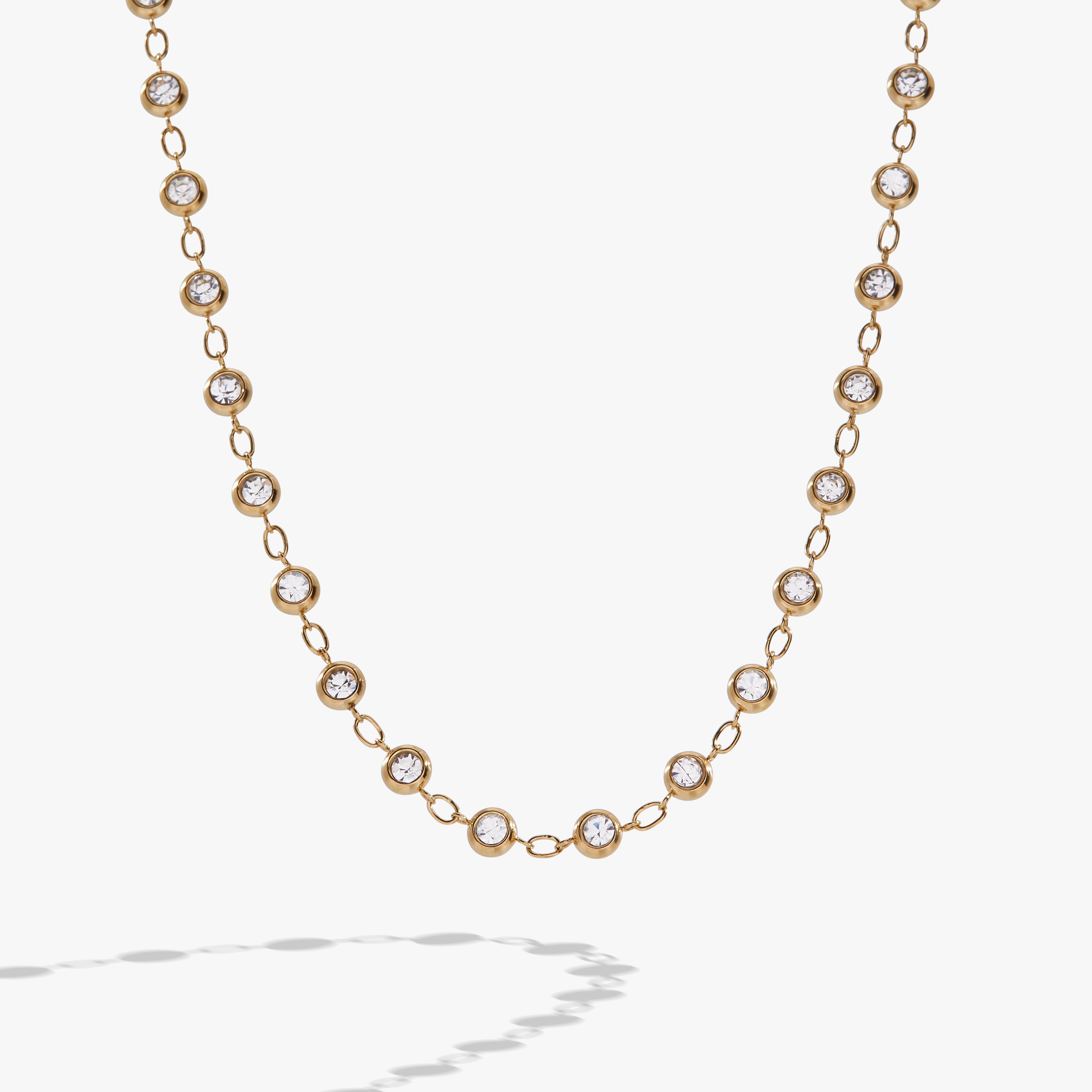 Crystal Pebble Chain Necklace for Women - Elegant Natural Stone Jewelry for Everyday Wear, Gift Giving & Special Occasions