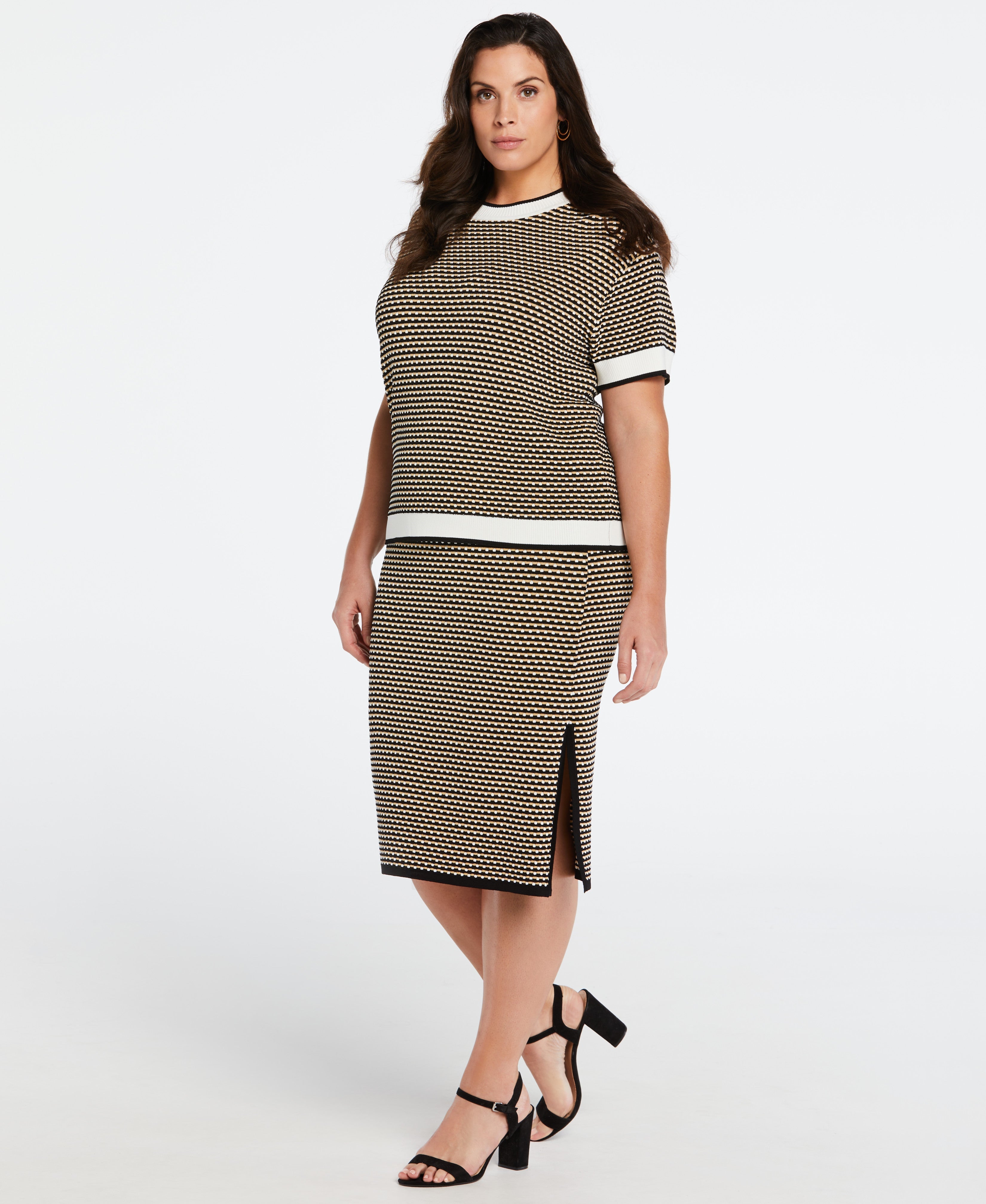 Cozy Knit Sweater Skirt for Women - Soft Winter Midi Skirt with Elastic Waistband | Perfect for Casual Outfits, Office Wear & Holiday Parties