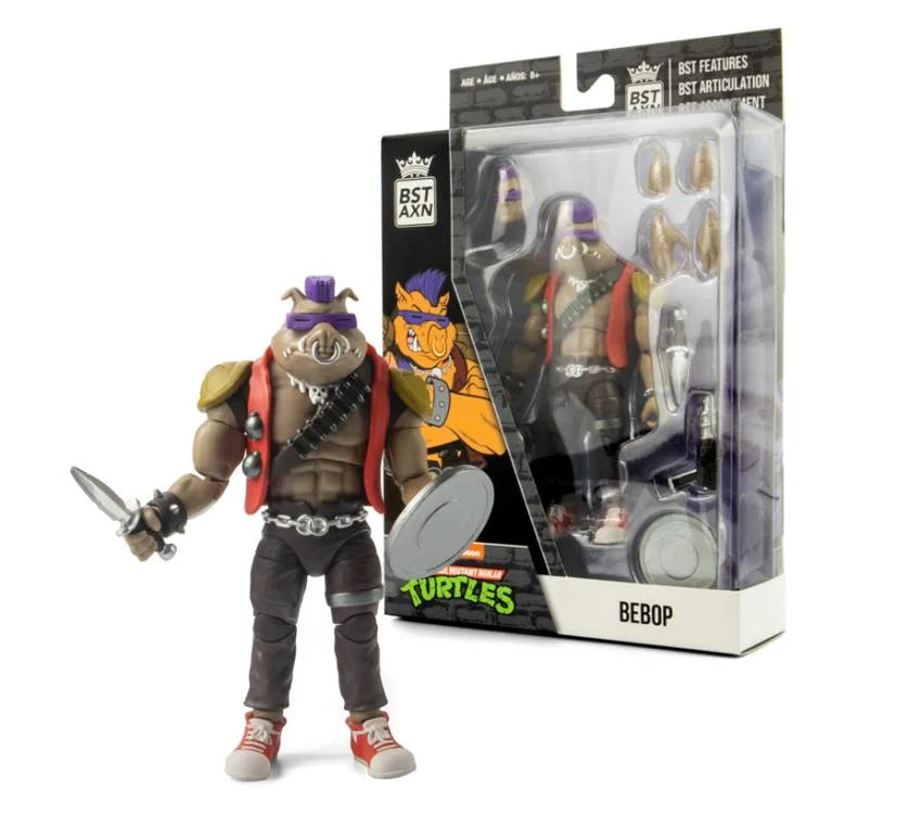 Teenage Mutant Ninja Turtles BST AXN Bebop Action Figure - Collectible Toy for TMNT Fans, Perfect for Display & Play | Kids Gift, Birthday Present, Comic Con Collectors Item