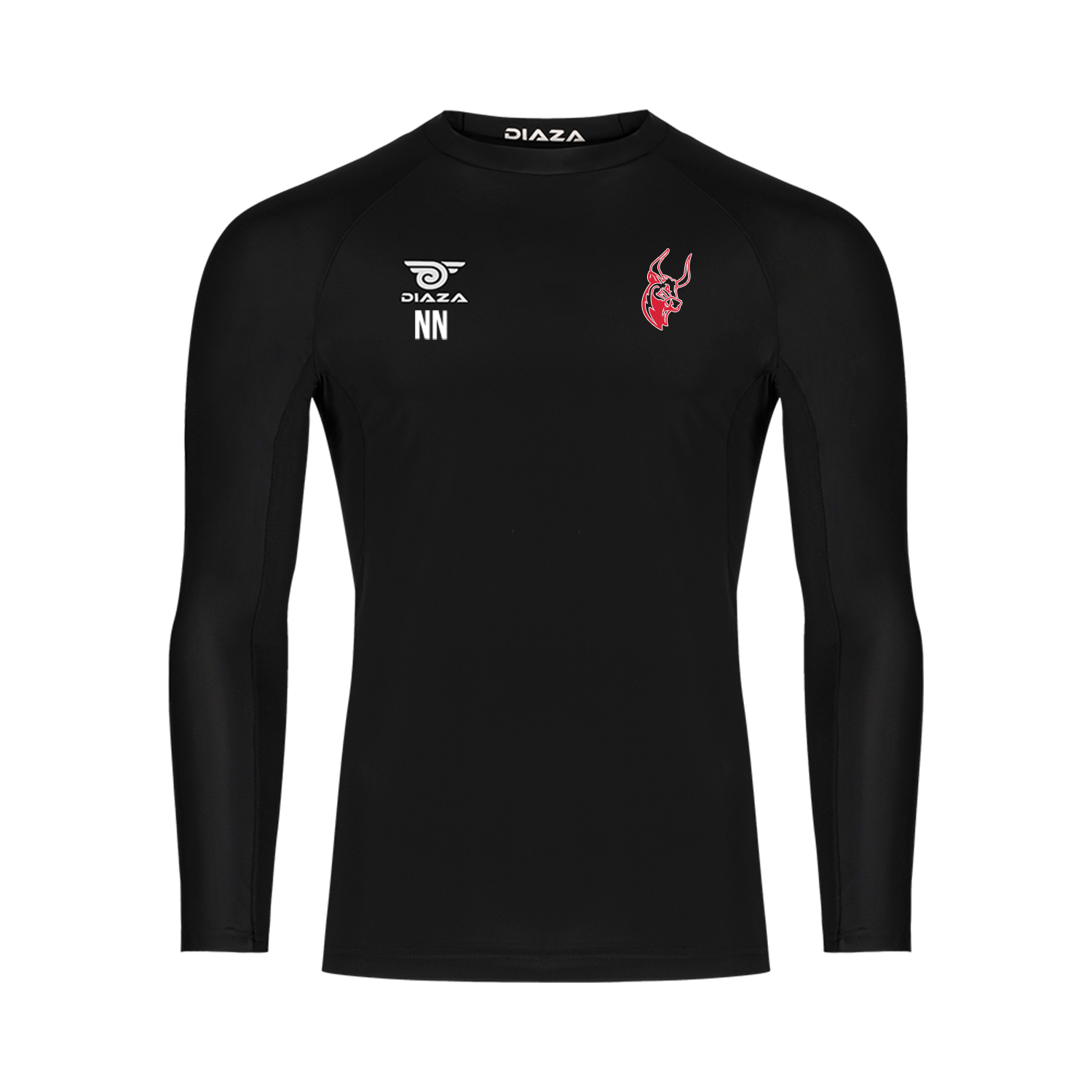 Kansas City Stampede Long Sleeve Compression Shirt for Men - Moisture Wicking Workout Top - Black Performance Shirt for Football, Running & Gym Training