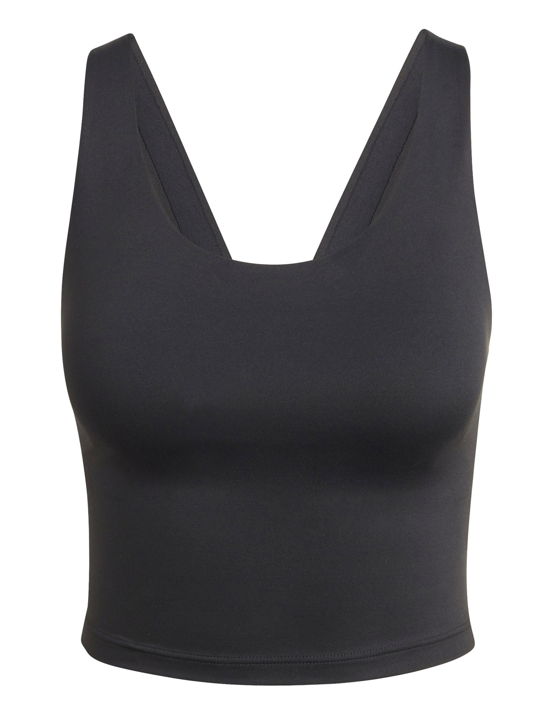 Medium Support Long Line Bra Tank Top for Women - All Me - Black | Yoga, Workout, Lounge Wear