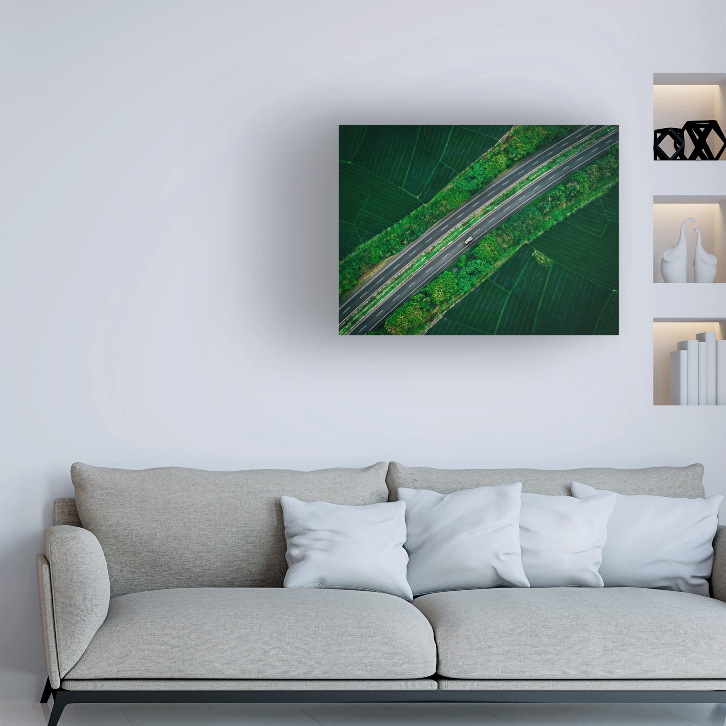 Trademark Fine Art 'Moving' Canvas Wall Art by Rengga Marantica - Modern Abstract Painting for Living Room, Bedroom & Office Decor