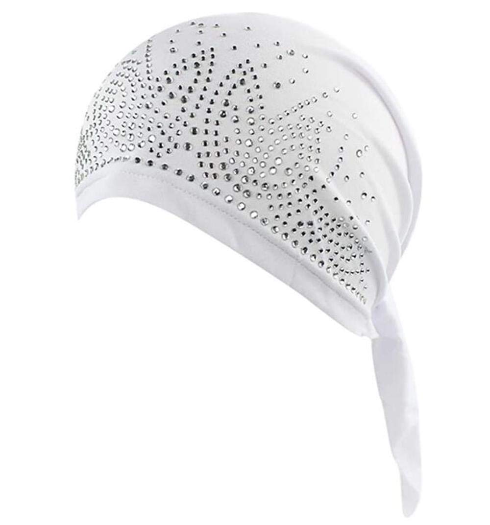 IPENNY Stretchy Chemo Beanie for Women - Soft Crystal Turban Head Wrap & Skull Cap for Cancer, Alopecia Hair Loss - Comfortable Headscarf for Daily Wear, Hospital Visits & Outdoor Activities
