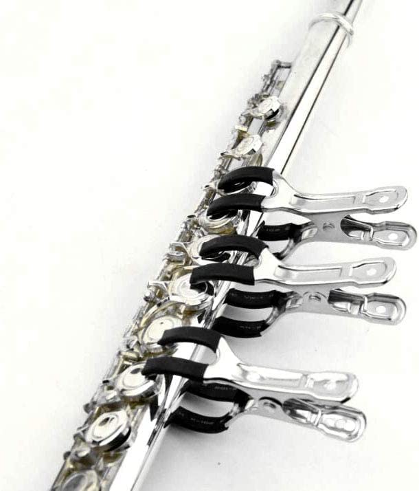 Jiayouy 20PCS Professional Flute Repair Tool Kit with Carry Bag - Includes LED Leak Light, Key Cover Adjuster, Key Indentation Clip, Pliers & Alcohol Burner - Perfect for Flute Maintenance, Repair & Cleaning at Home or Studio