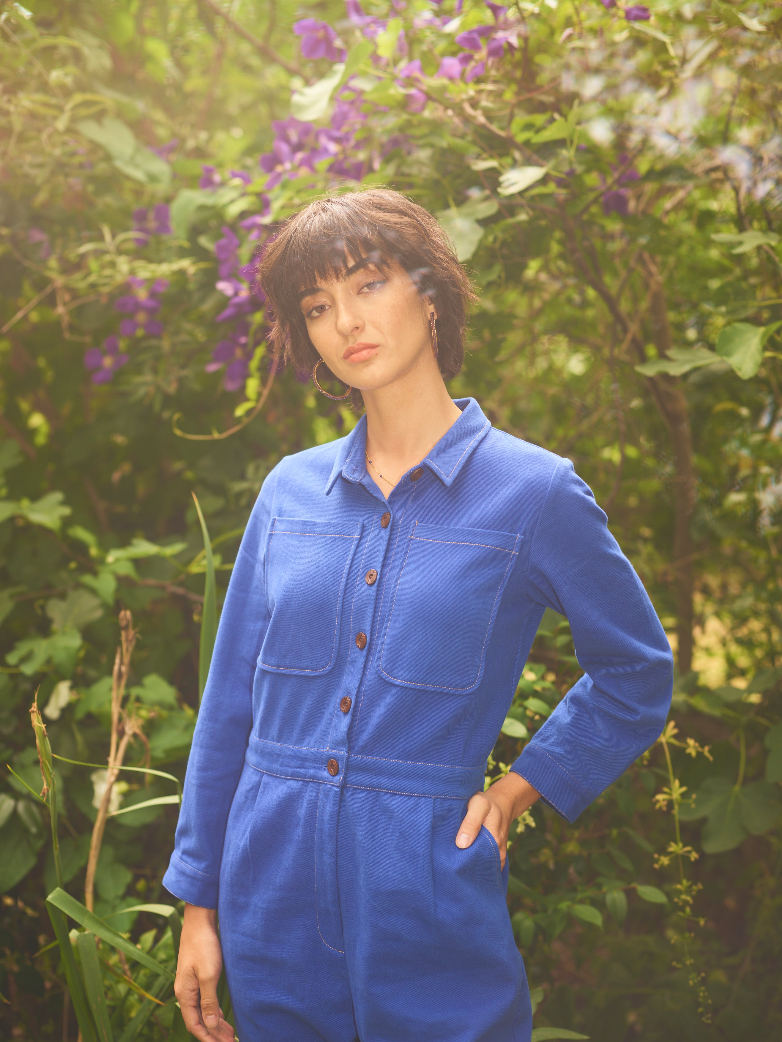 Lowie Cotton Drill Cobalt Blue Boilersuit - Durable Workwear Jumpsuit for Men & Women - Perfect for Construction, Farming & DIY Projects