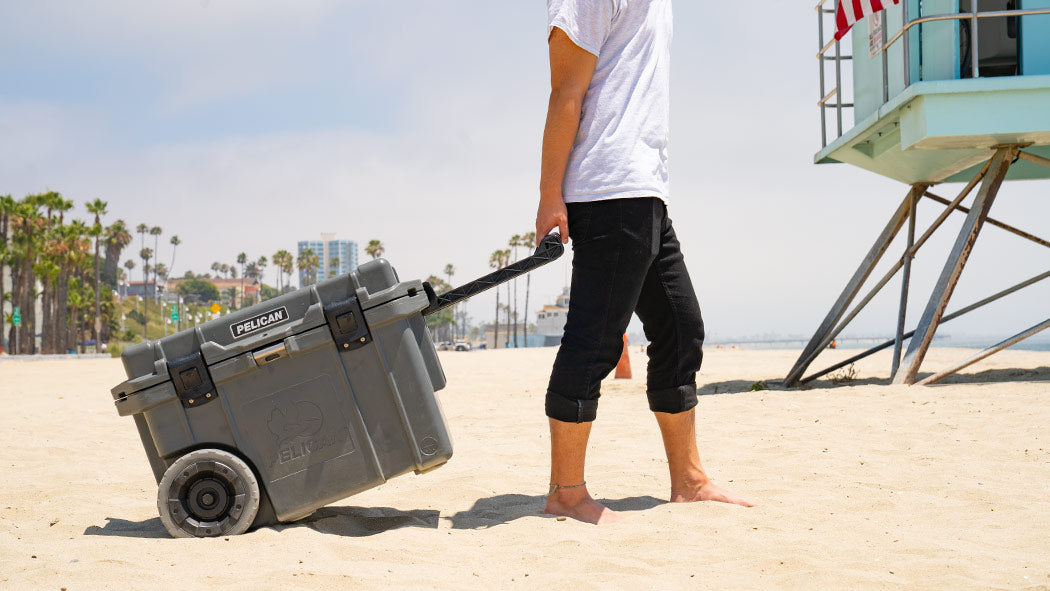 45QT Elite Wheeled Cooler - Heavy Duty Rolling Ice Chest for Camping, Beach, Tailgating & Outdoor Adventures