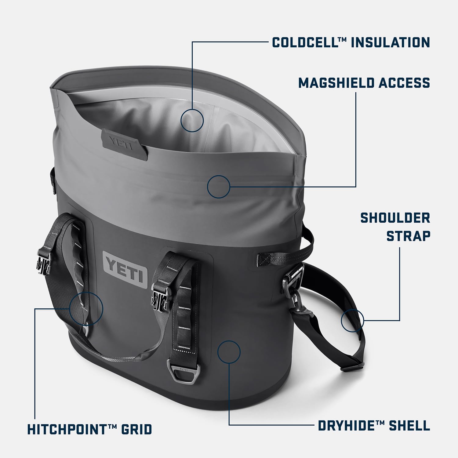 YETI Hopper M Series Portable Soft Coolers with MagShield Access - Insulated Backpack Cooler for Camping, Beach, Picnics & Outdoor Adventures