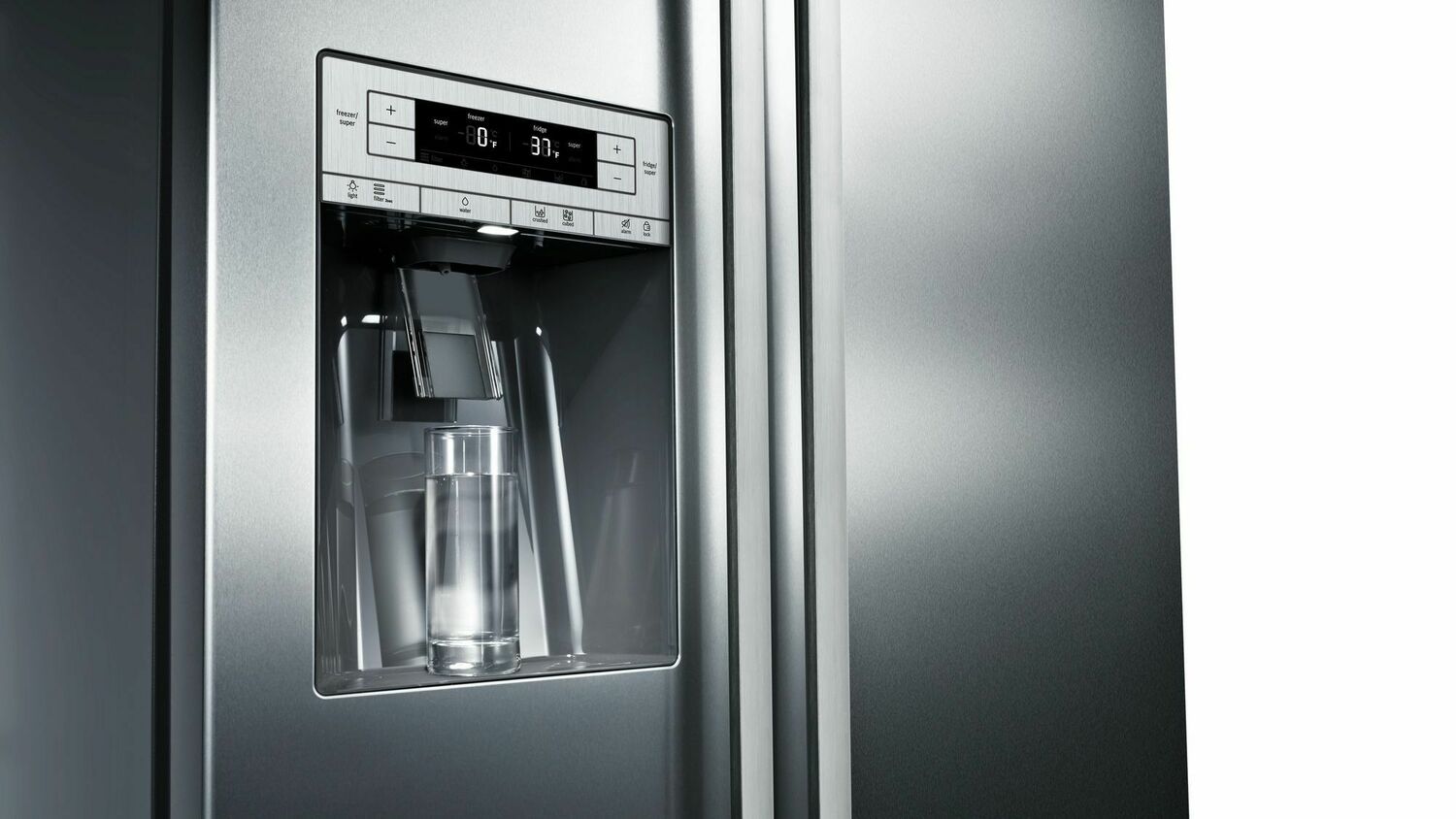 Bosch B20CS30SNS 300 Series 36 Inch Freestanding Counter Depth Side by Side Refrigerator - Stainless Steel, Easy Clean - Perfect for Modern Kitchens & Open Floor Plans
