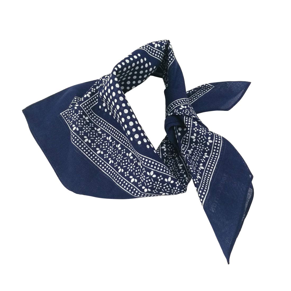 Ebossy 100% Cotton Polka Dot Head Wrap Bandana Headband & Neckerchief for Women - Stylish Hair Accessory for Work, Travel, and Fashion Outfits