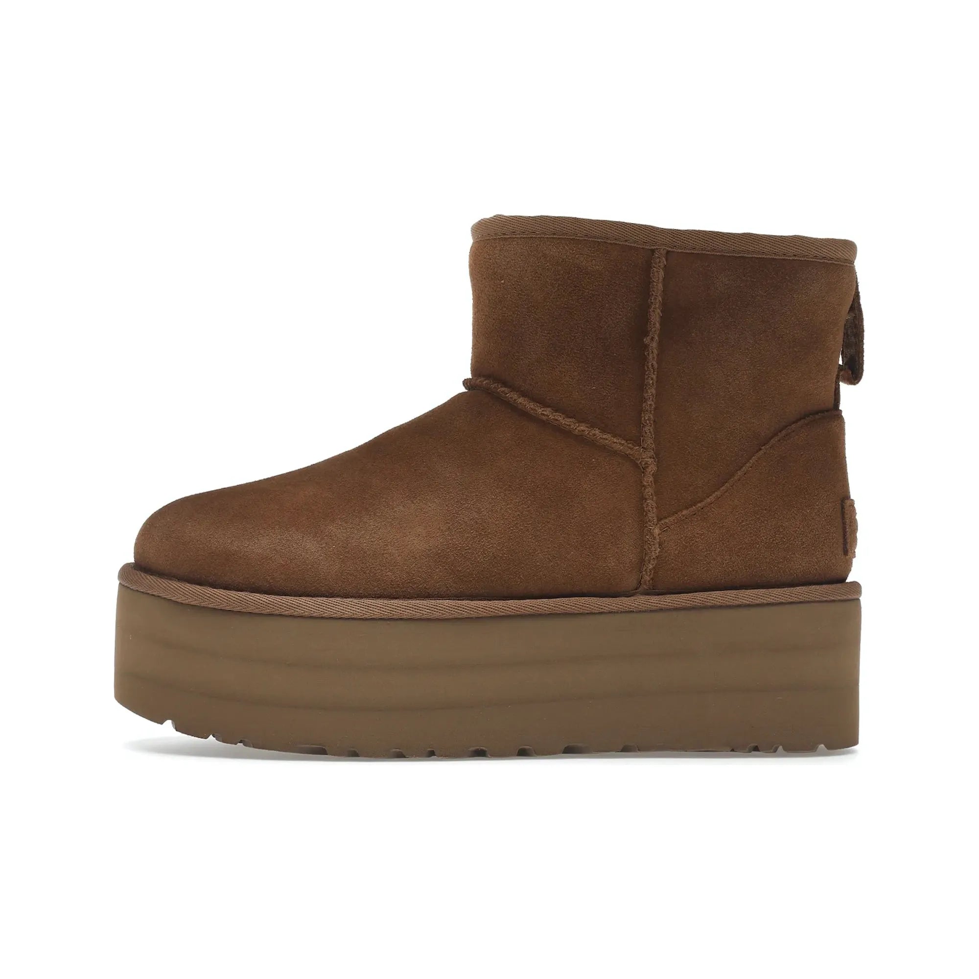 UGG Classic Mini Platform Boots for Women - Chestnut Brown Suede Winter Boots | Comfortable & Stylish for Cold Weather, Snow, and Casual Outfits