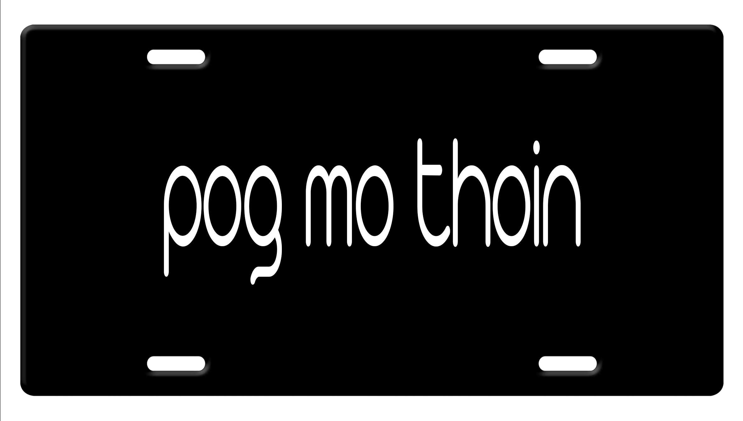 Makoroni - Aluminum Car License Plate Frame with 'Pog Mo Thoin' Design | Durable & Customizable for Cars, Trucks & SUVs | Perfect for Personalization & Gift Giving