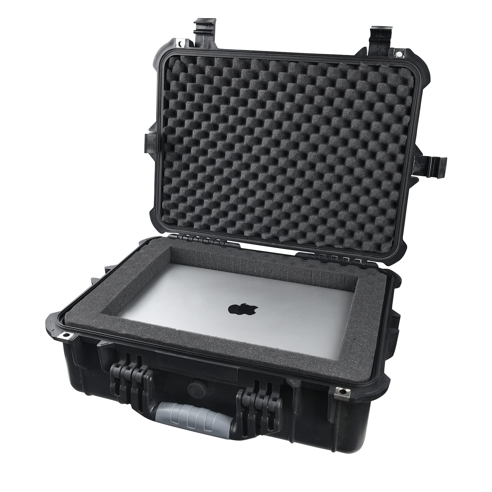 MEIJIA 18.5 x 14.06 x 6.93 Inches All Weather Waterproof Hard Case with Customizable Foam - Protective Storage for Cameras, Drones, Pistols, Lenses & Equipment (Black) - Ideal for Travel, Outdoor Adventures & Professional Gear Transport