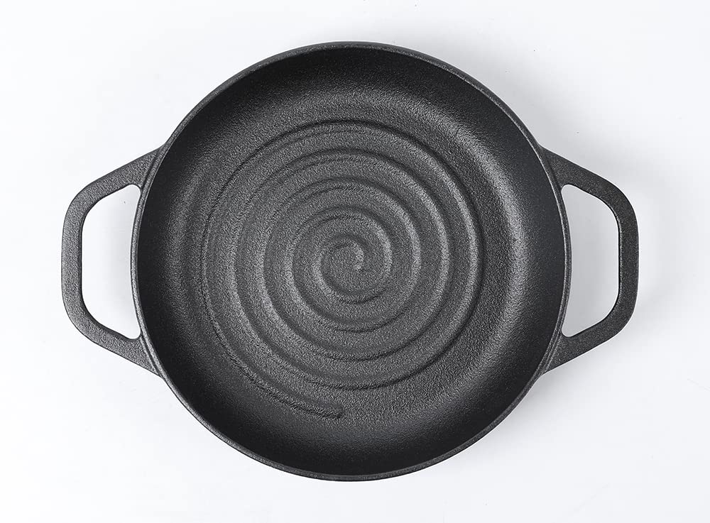 HAWOK 7.8 Inch (20cm) Pre-Seasoned Cast Iron Bread Cloche - Dutch Oven for Sourdough, Artisan Bread Baking | Perfect for Home Bakers & Professional Kitchens