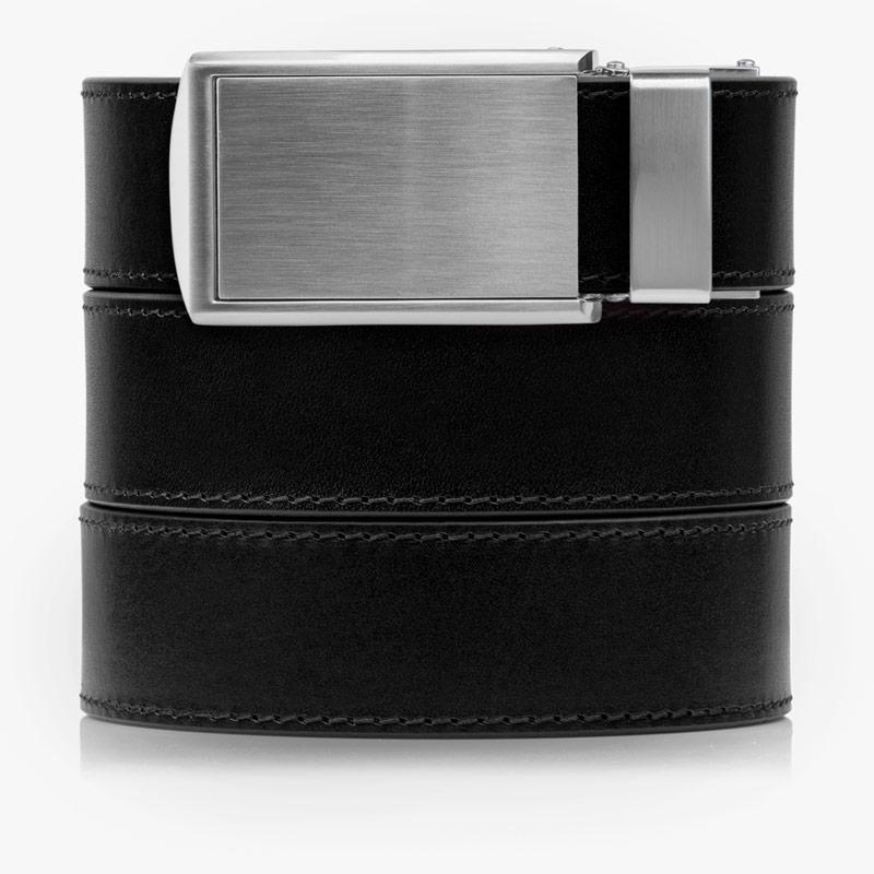 Premium Onyx Black Full Grain Leather Belt for Men - Custom Handmade Genuine Leather Dress Belt - Perfect for Business, Casual & Formal Occasions