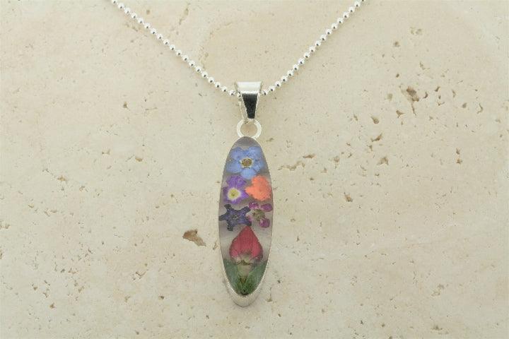 Handmade Resin Flower Spear Pendant Necklace with 45cm Ball Chain - Perfect for Boho Jewelry, Gifts & Everyday Wear