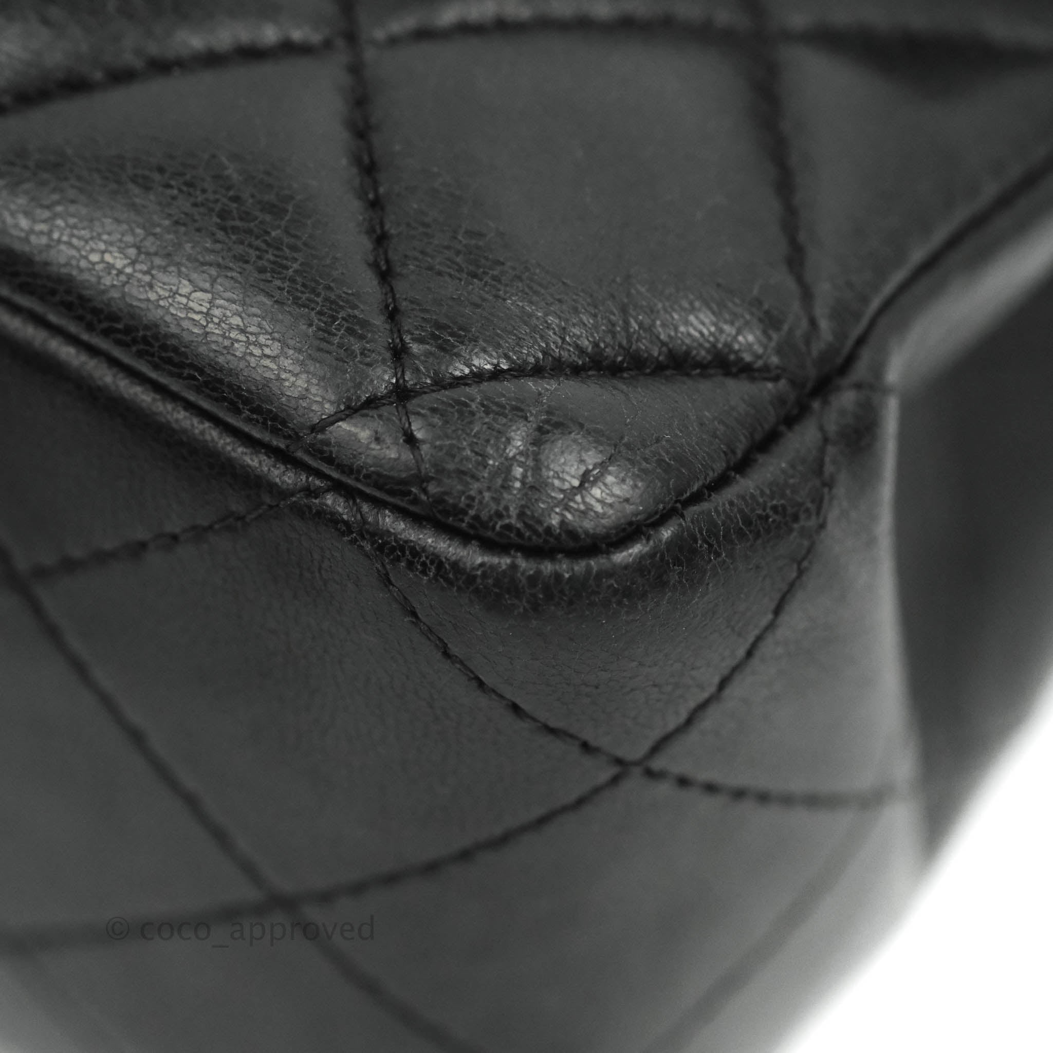 Chanel Classic M/L Medium Double Flap Bag - Black Lambskin Leather with Silver Hardware | Luxury Handbag for Women, Perfect for Work, Evening Events & Everyday Use