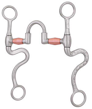 5 Shank Correctional Bit for Horses - Durable Stainless Steel Horse Training Bit with Copper Inlay - Ideal for Dressage, Jumping & Western Riding