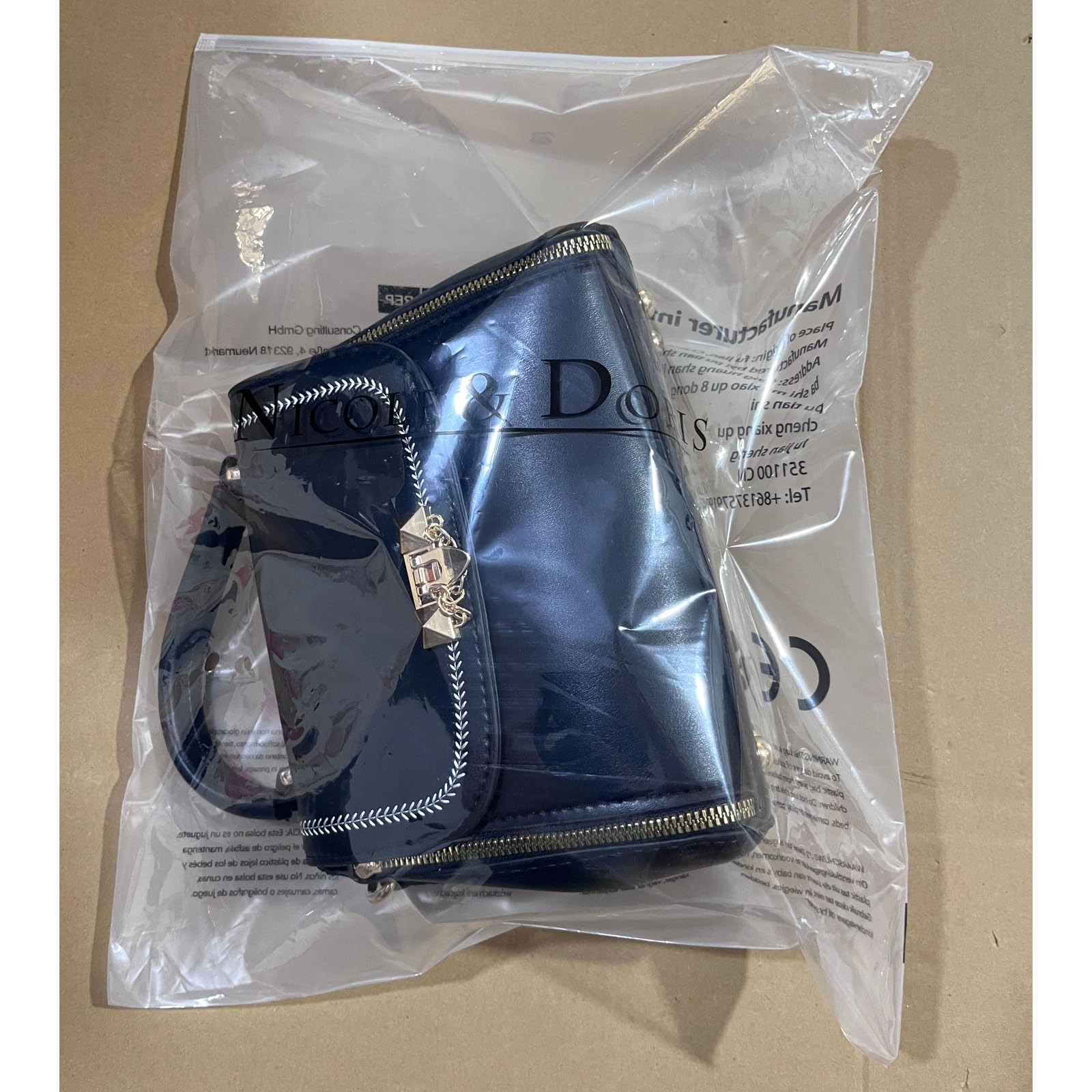NICOLE & DORIS Women's Small Crossbody Bag - PU Leather Shoulder Purse with Top Handle - Fashionable Handbag for Daily Use, Work, Travel & Shopping