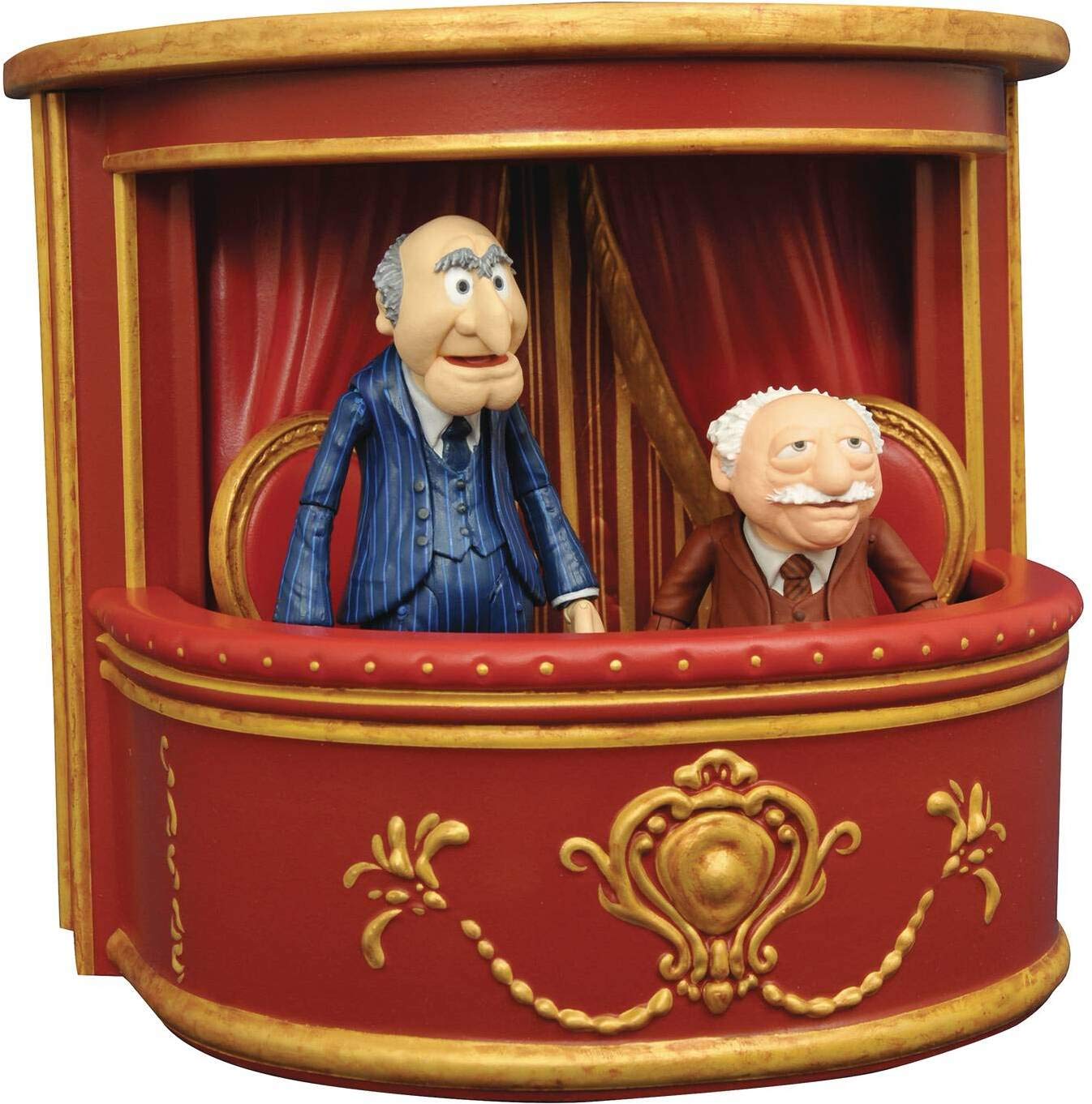 Diamond Select Toys The Muppets: Statler & Waldorf Action Figures - Collectible 6-Inch PVC Statues for Disney Fans, Perfect for Display, Gifts, and Muppets Memorabilia Collections