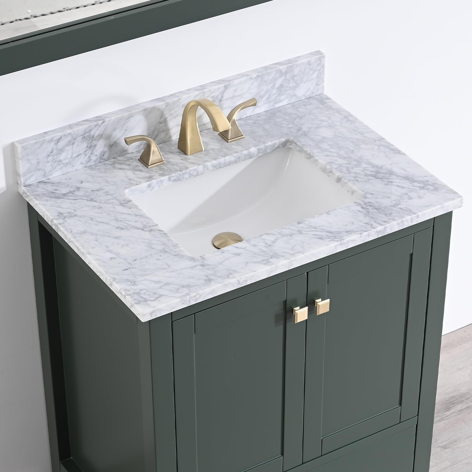 30 Inch Carrara Marble Backsplash - Waterproof Bathroom Vanity Sink Top for Modern Home Decor | Perfect for Bathroom Renovation & Kitchen Upgrade