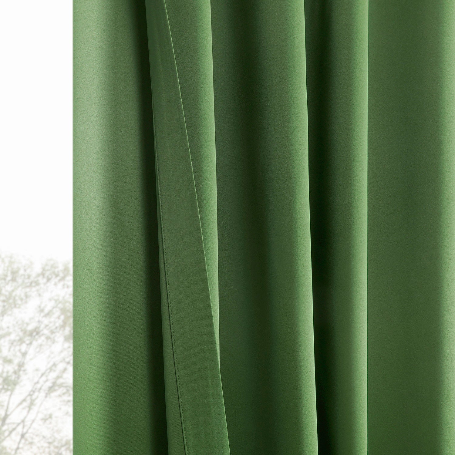 Dark Olive Green Blackout Curtains Set of 2 Panels - Thermal Insulated Noise Reducing Window Drapes for Bedroom, Living Room & Nursery