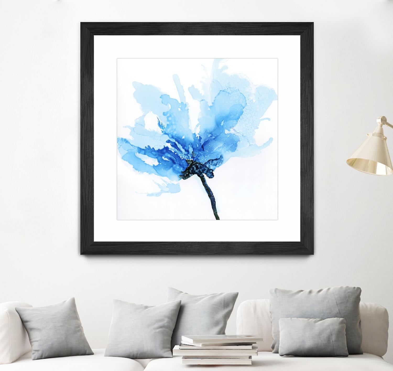 Blue Poppy II - Premium Artificial Silk Flower Bouquet for Home Decor, Wedding Centerpieces & Event Styling