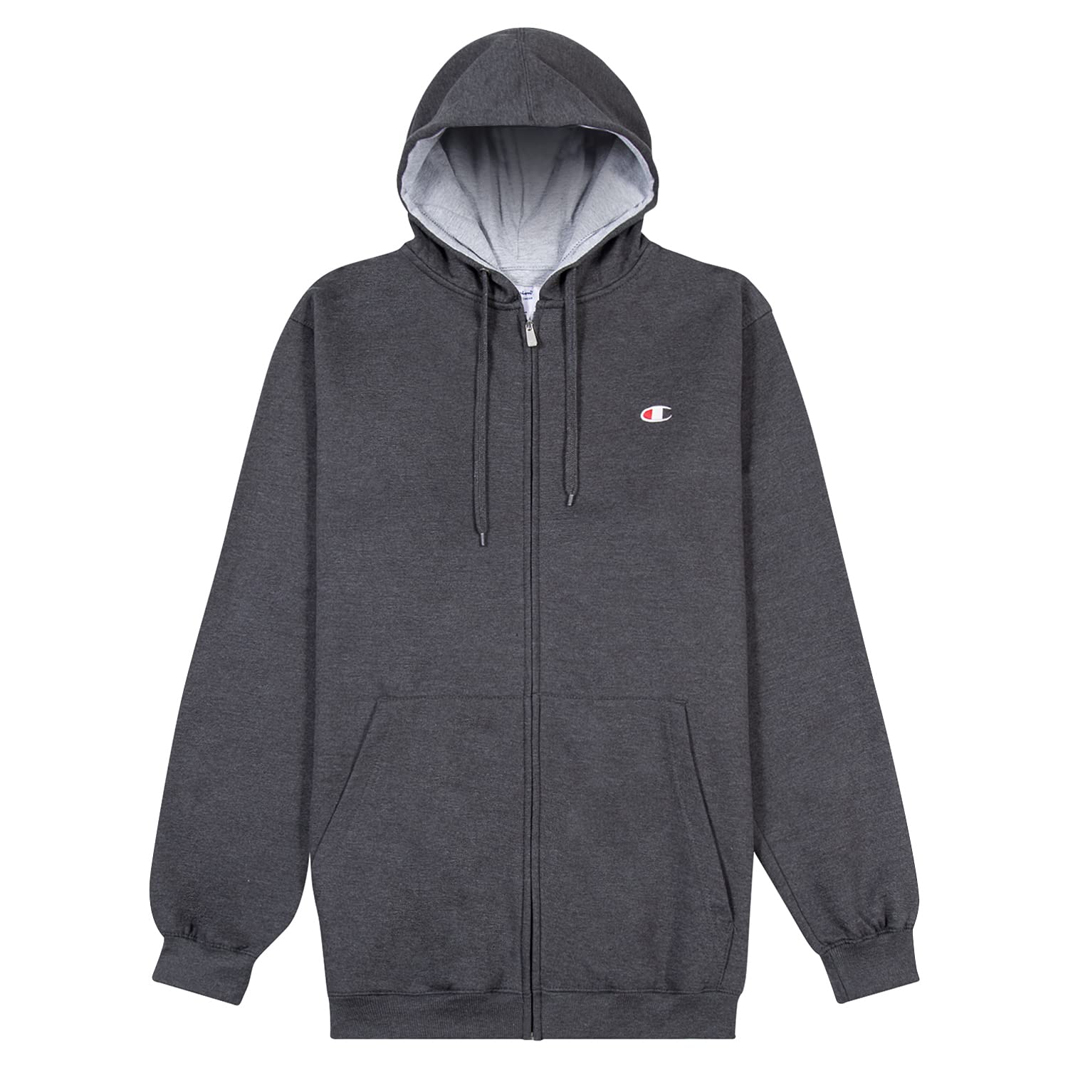 Champion Big and Tall Zip Hoodies for Men - Heavyweight Fleece Jacket with Front Pockets | Comfortable Casual Wear for Gym, Outdoor Activities & Lounge