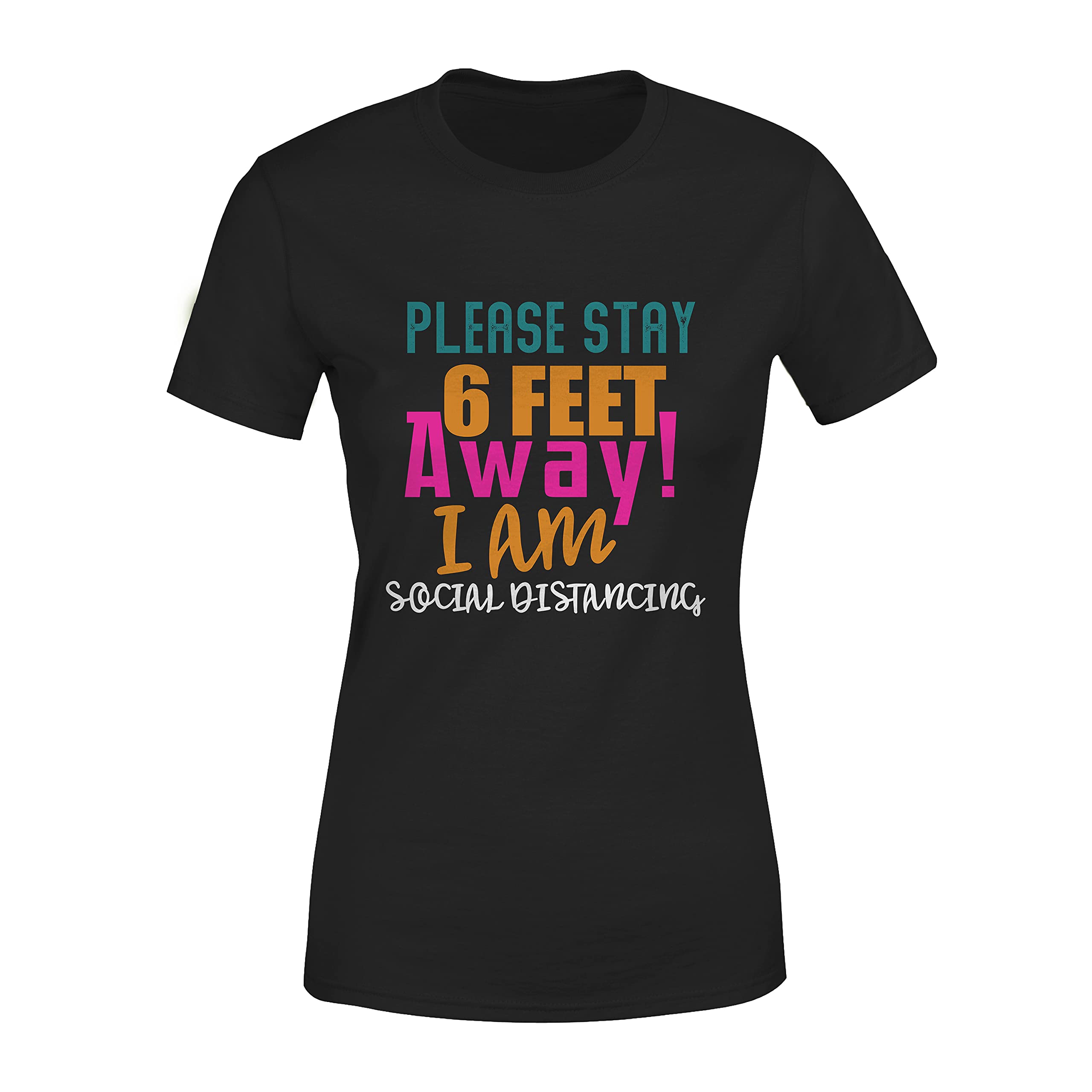URBAN BUCK Social Distancing Graphic T-Shirts for Men & Women - Funny Quarantine Tees for Adults - Perfect for Home, Work, and Casual Outings