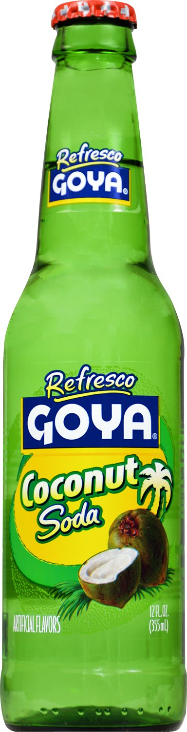 Goya Foods Refresco Coconut Soda - 12 Fl Oz (Pack of 24) - Tropical Flavored Beverage for Parties, BBQs & Refreshing Summer Drinks