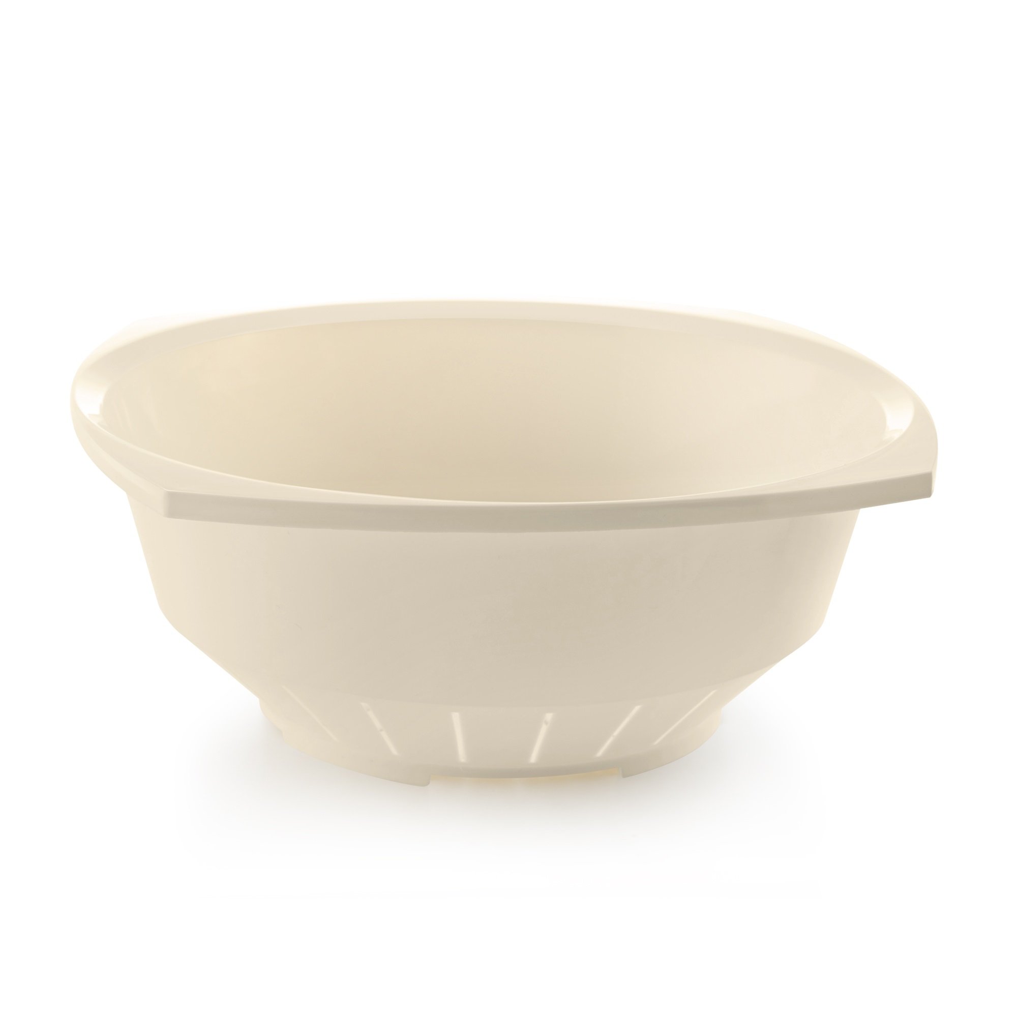 YBM Home 10 Inch Square Plastic Colander - BPA-Free Food Safe Strainer - Durable Dishwasher Safe Kitchen Tool for Pasta, Noodles, Vegetables - Perfect for Cooking, Meal Prep & Salad Making (Ivory)