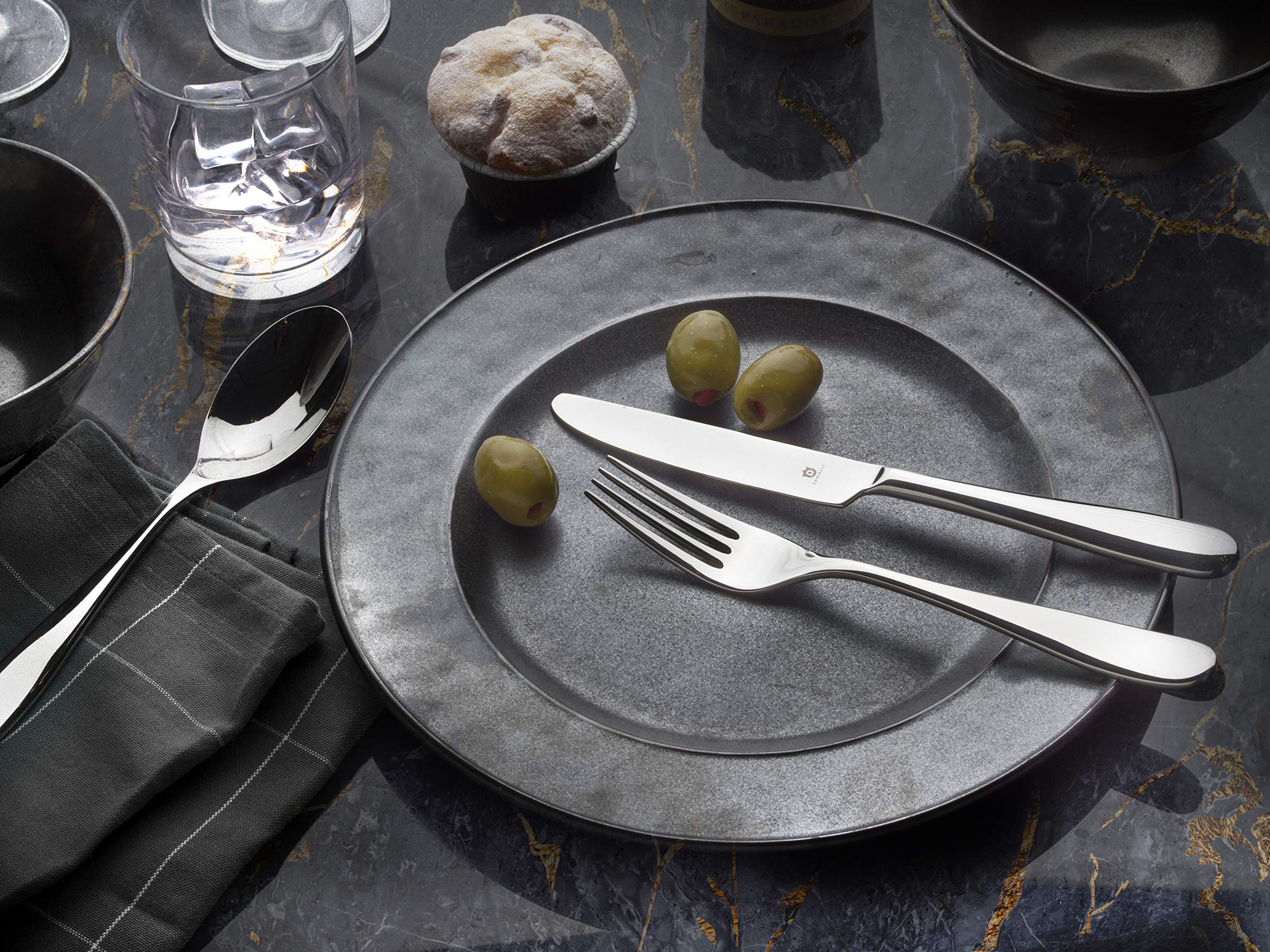 Premium Fidenza Silverware Set - 18/10 Stainless Steel Flatware Set for Elegant Dining & Entertaining - 20-Piece Dishwasher Safe Cutlery Set - Perfect for Weddings, Dinner Parties & Holiday Gatherings