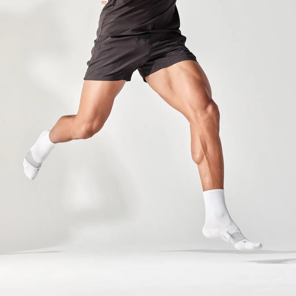 Elite Ultra Light Mini Crew Tennis Socks for Women & Men - Breathable Moisture-Wicking Athletic Socks for Running, Gym, Workout & Sports - Pack of 6 Pairs